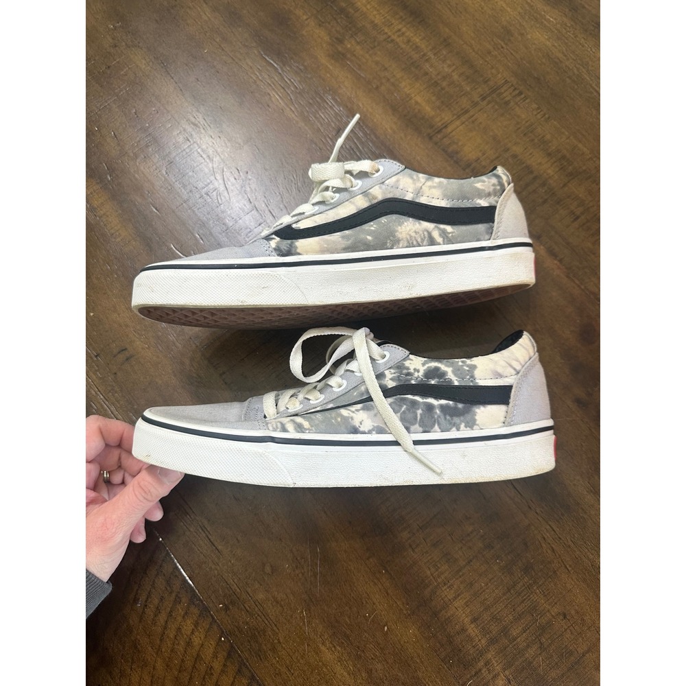 Vans Ward Low Top Tie Dye Grey White Sneakers Womens 7.5 Skate Shoes 500714 - Picture 7 of 8